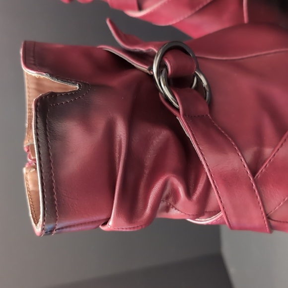 Vangelo Donna Red Heeled Faux Fur Lined Side Zippered Ankle Boots,Size 40. - Picture 4 of 15